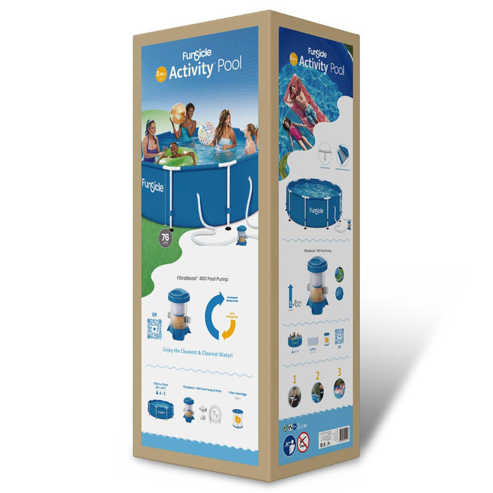 POOL 3.05M/76CM METAL FRAME