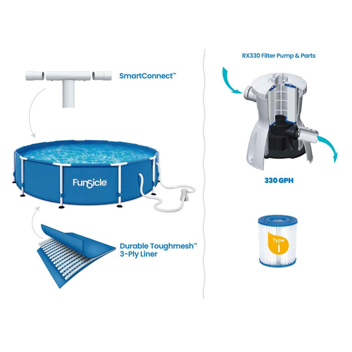 SWIMMING POOL 3M66/76CM METAL FRAME KIT