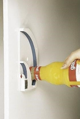 Jar and bottle opener under-cabinet mounted