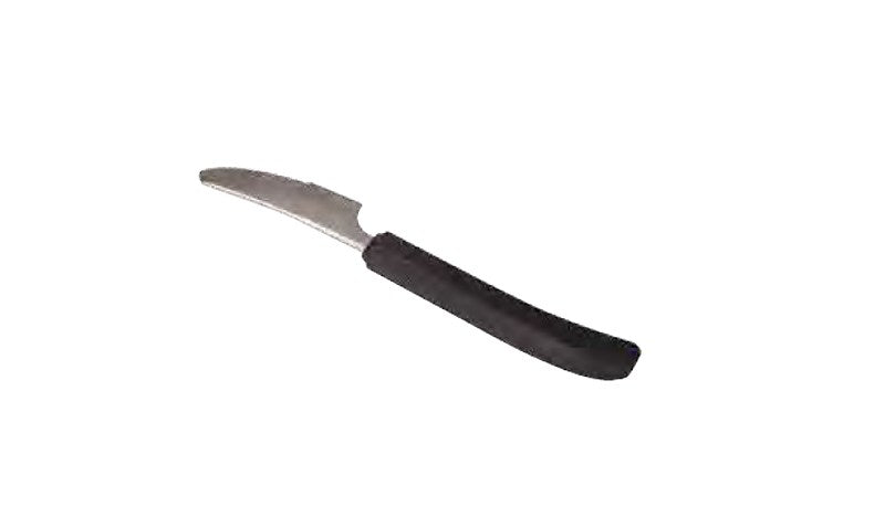 Knife with ergonomic handle straight