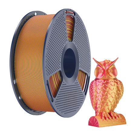Sunlu PLA+ Silk Dual Color Filament (Red and Gold)