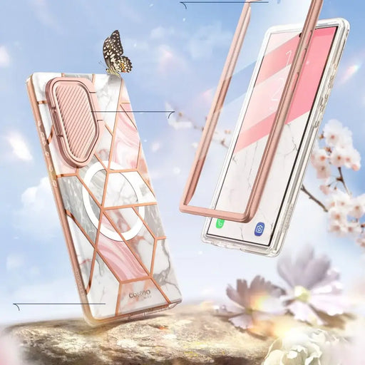 Supcase Cosmo Mag Case with MagSafe for Samsung Galaxy S24 Ultra - Pink Marble - Cell phone cases and covers<<<HurtelXML