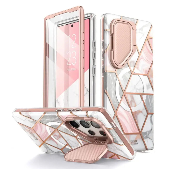 Supcase Cosmo Mag Case with MagSafe for Samsung Galaxy S24 Ultra - Pink Marble - Cell phone cases and covers<<<HurtelXML