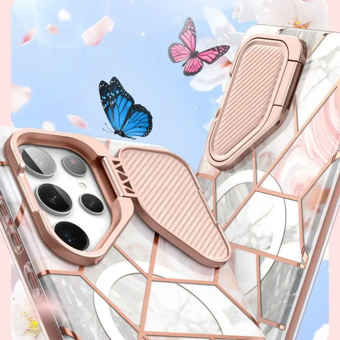 Supcase Cosmo Mag Case with MagSafe for Samsung Galaxy S24 Ultra - Pink Marble - Cell phone cases and covers<<<HurtelXML