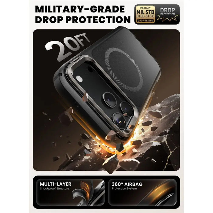Supcase IBLSN Ares Flip Mag MagSafe Case for iPhone 17 Pro - Black - Cell phone cases and covers<<<HurtelXML