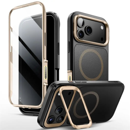 Supcase IBLSN Ares Flip Mag MagSafe Case for iPhone 17 Pro - Gold - Cell phone cases and covers<<<HurtelXML