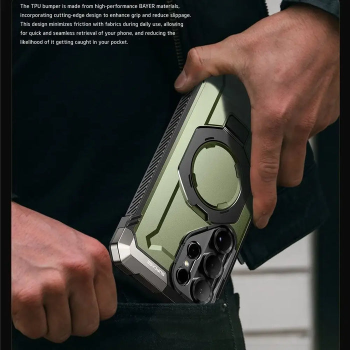 Supcase UB Grip Mag Case for Samsung Galaxy S25 Ultra - Olive - Cell phone cases and covers<<<HurtelXML