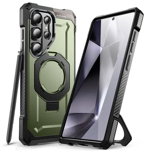 Supcase UB Grip Mag Case for Samsung Galaxy S25 Ultra - Olive - Cell phone cases and covers<<<HurtelXML