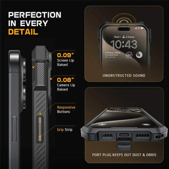 Supcase UB Grip Mag Case with MagSafe for iPhone 16 - Black - Cell phone cases and covers<<<HurtelXML