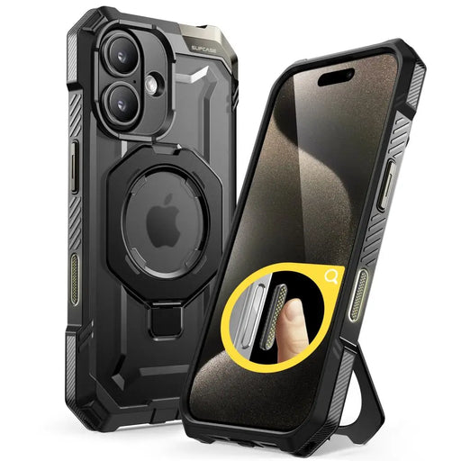 Supcase UB Grip Mag Case with MagSafe for iPhone 16 - Black - Cell phone cases and covers<<<HurtelXML