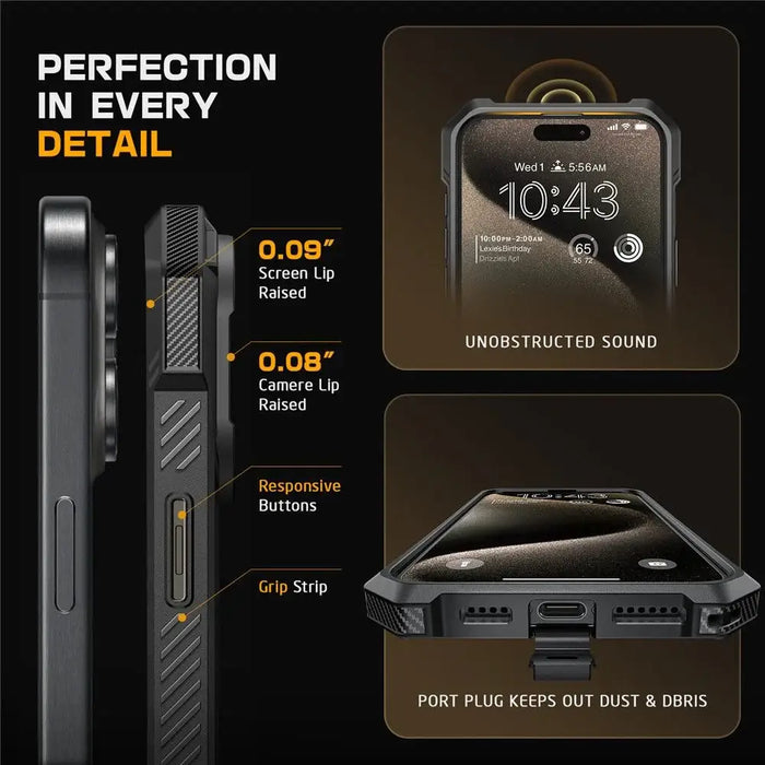 Supcase UB Grip Mag Case with MagSafe for iPhone 16 Pro Max - Black - Cell phone cases and covers<<<HurtelXML