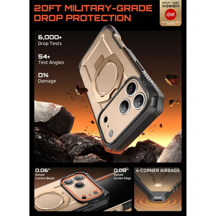 Supcase UB Grip Pro Mag MagSafe Case for iPhone 17 Pro Max - Gold - Cell phone cases and covers<<<HurtelXML