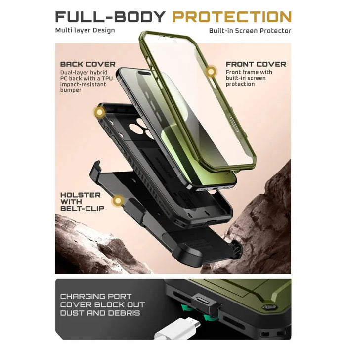 Supcase UB Pro Case for iPhone 17 Pro - Green - Cell phone cases and covers<<<HurtelXML