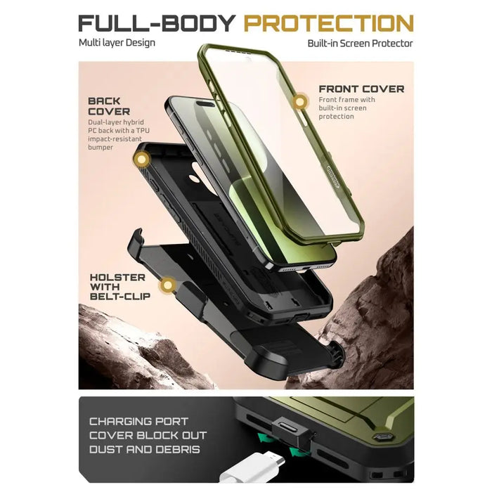 Supcase UB Pro iPhone 17 Case - Green - Cell phone cases and covers<<<HurtelXML