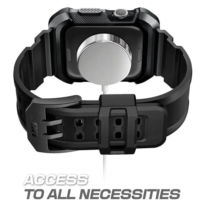 Supcase Unicorn Beetle Pro Case with Strap for Apple Watch 4/5/6/7/8/SE (44/45 mm) - Black - Cell phone cases