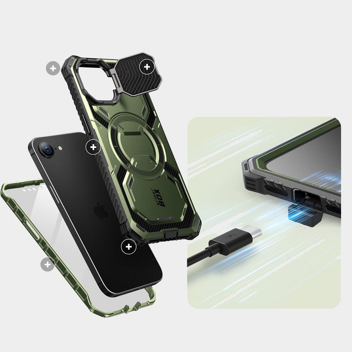IBLSN Armorbox Mag MagSafe Supcase case for iPhone 16e / 17e - olive