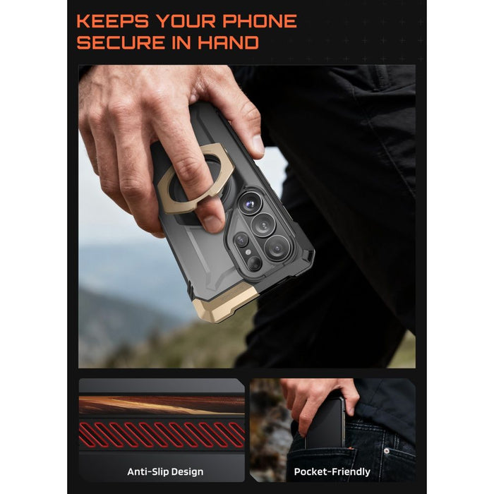 Supcase UB Grip Mag MagSafe Case for Samsung Galaxy S26 Ultra - Black and Brown