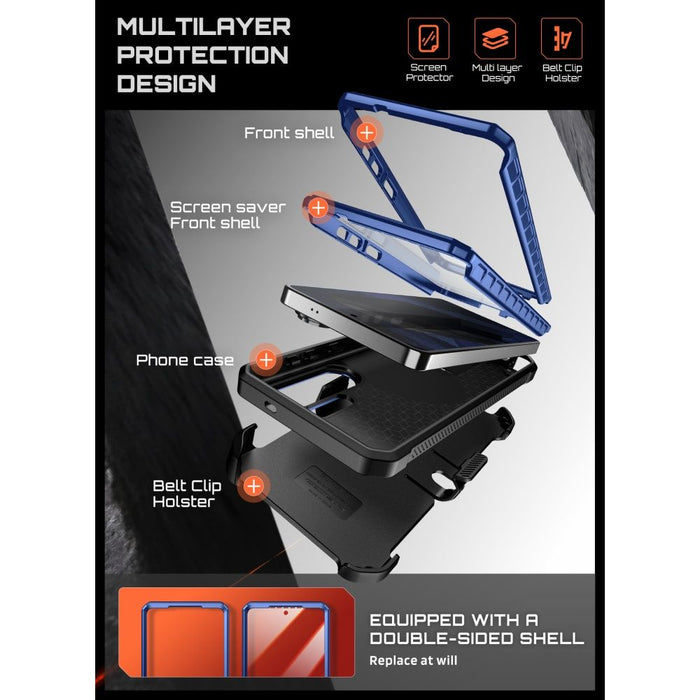 Supcase Unicorn Beetle Pro Mag MagSafe 2-set Case for Samsung Galaxy S26 Ultra - Black and Navy Blue