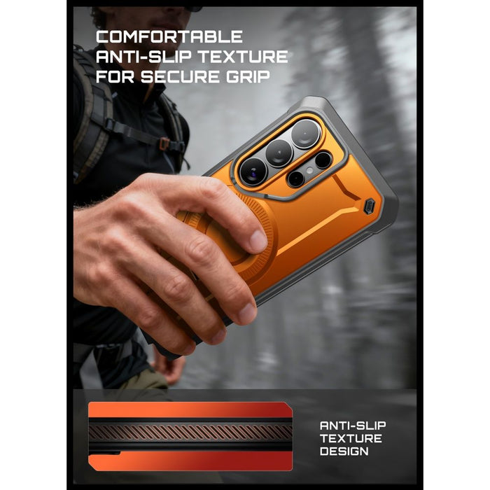 Supcase Unicorn Beetle Pro Mag MagSafe 2-set Case for Samsung Galaxy S26 Ultra - Black and Orange