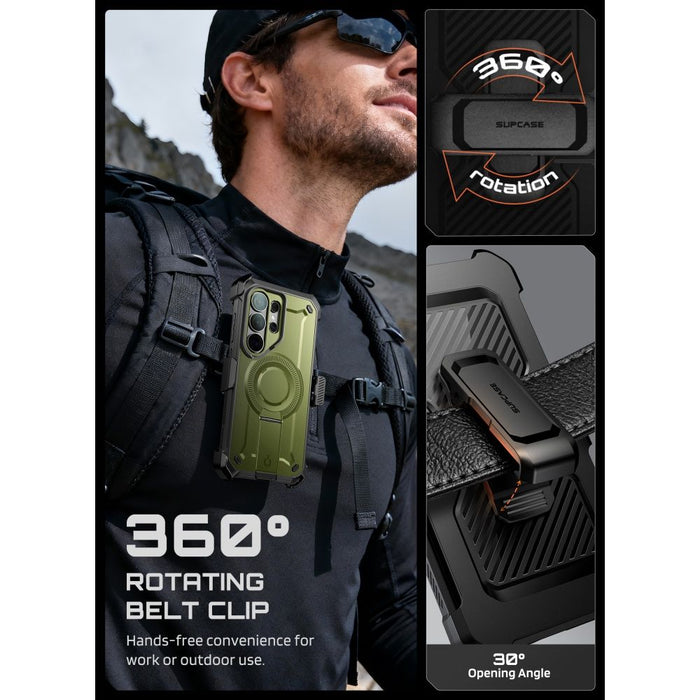 Supcase Unicorn Beetle Pro Mag MagSafe 2-Set Case for Samsung Galaxy S26 Ultra - Green and Black