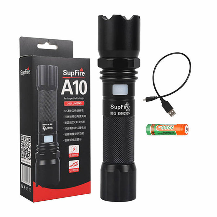 Superfire A10 flashlight 550 lm USB 100-200 m 5 modes - Other<<<Flashlights<<<Outdoor<<<InnproXML