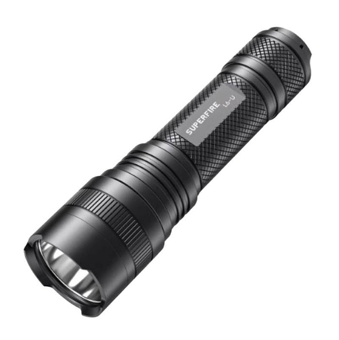 Superfire L6-U flashlight - 1480 lm, 330 m, 5 modes, 20W, USB-C