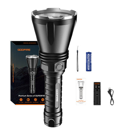 Superfire Godfire TF01 flashlight - 1371 lumens, 1000m, 7h operation