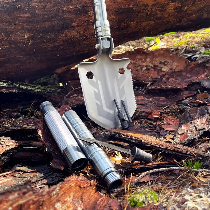 Survival shovel 10-in-1 folding shovel with knife screwdriver glass breaker - Others<<<HurtelXML