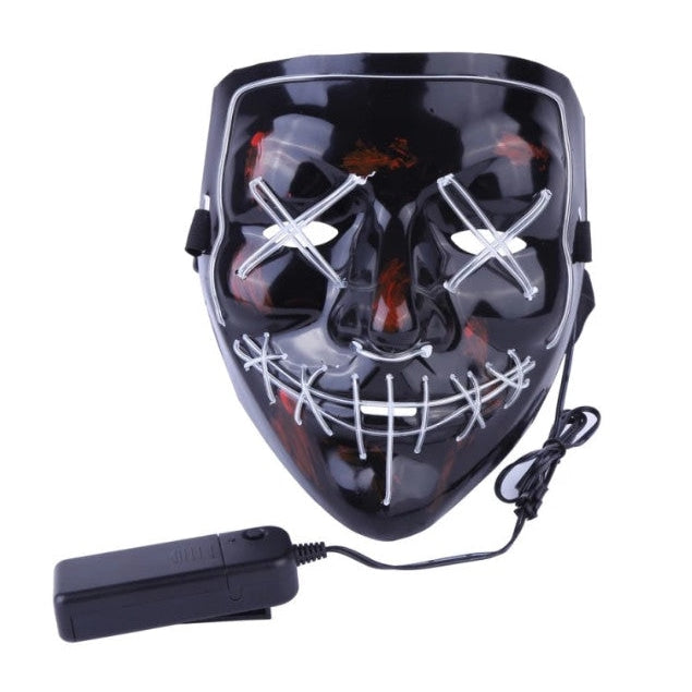 Purge Skull LED Mask for Halloween, Party, New Year, Birthday