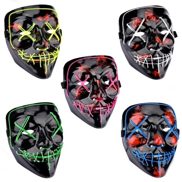 Purge Skull LED Mask for Halloween, Party, New Year, Birthday