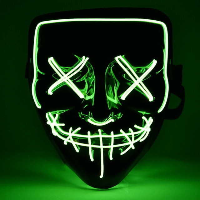 Purge Skull LED Mask for Halloween, Party, New Year, Birthday