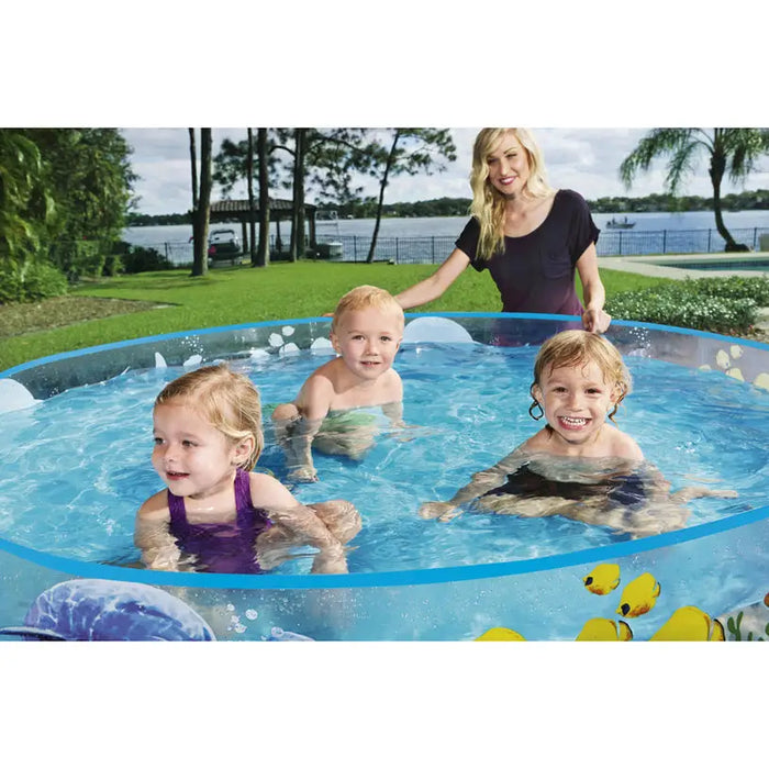 SWIMMING POOL F183X38CM BESTWAY 55030 - Надуваеми басейни<<<Басейни плажни артикули и оборудване<<<Градина<<<Praktiker