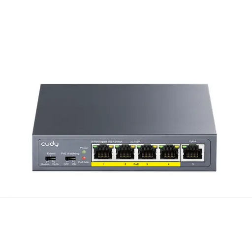 Switch Cudy GS105P 5x port POE metal housing + Switch 36W uncontrollable - Суичове - без контрол<<<Мрежово