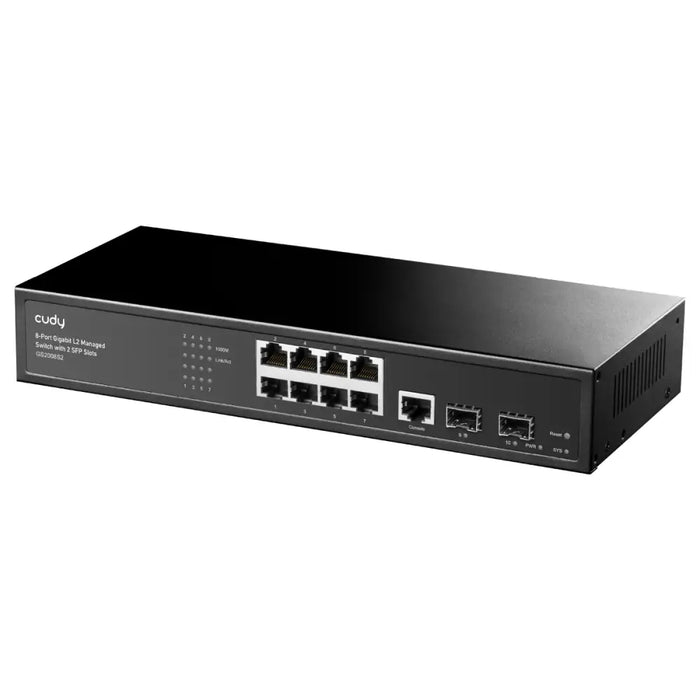 Switch Cudy GS2008S2 L2 8 x Gigabit Ethernet ports 2 x SFP 128MB RAM - Суичове - без контрол<<<Мрежово