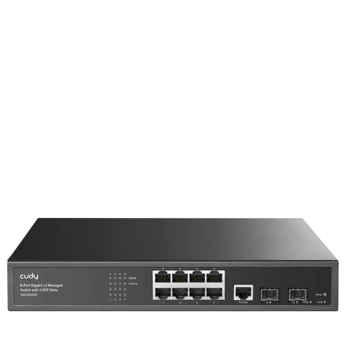 Switch Cudy GS2008S2 L2 8 x Gigabit Ethernet ports 2 x SFP 128MB RAM - Суичове - без контрол<<<Мрежово