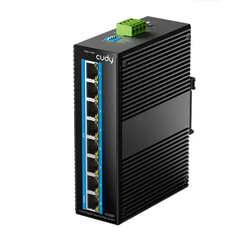 Switch Cudy IG1008P Industrial 8-Port 10/100/1000M PoE+ Switch 65W - Суичове - с контрол<<<Мрежово оборудване<<<ValiAPI