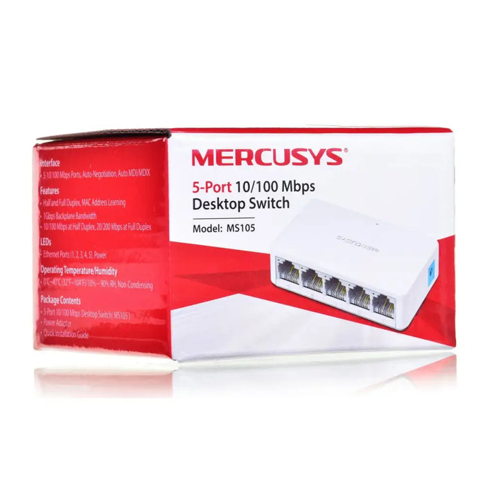 Switch Mercusys MS105 - Суичове<<<Компютър Мрежи и компоненти<<<Компютри|