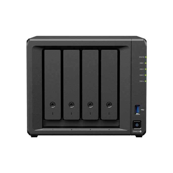 Network storage Synology NAS DS925+, for 4 drives, AMD Ryzen V1500B, 4GB DDR4 SODIMM