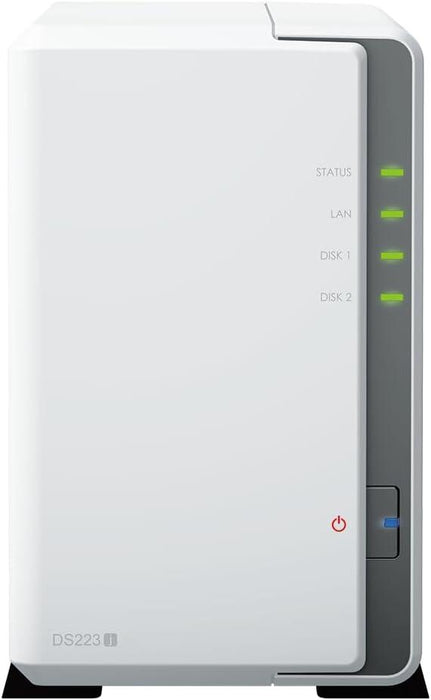 Network storage Synology DS223j, For 2 disks, Realtek RTD1619B 4-core 1.7GHz, 1 GB
