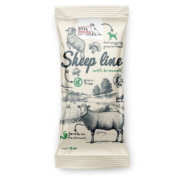 SYTA MICHA Sheep line Sheep with broccoli - chew for dog- 12 cm - DelicaciesDLP-PRZ<<<For the dogDLP<<<ActionPL