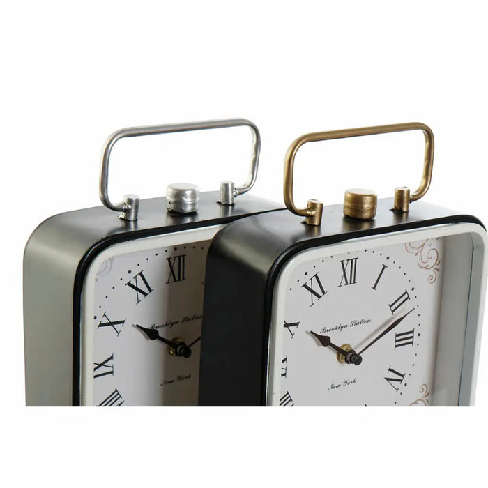 Table clock DKD Home Decor Blue White Black (2 Units) - Декорация и Осветление<<<Дом Градина<<<BigBuy&&&Стенни
