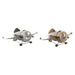 Table clock DKD Home Decor Golden Silver Aeroplane (2 Units) - Декорация и Осветление<<<Дом Градина<<<BigBuy&&&Стенни