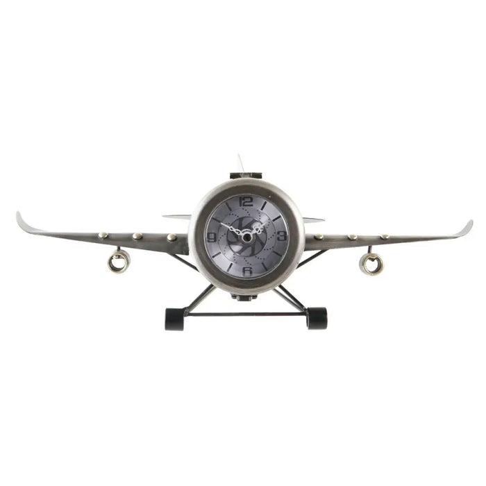 Table clock DKD Home Decor Golden Silver Aeroplane (2 Units) - Декорация и Осветление<<<Дом Градина<<<BigBuy&&&Стенни