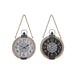 Table clock DKD Home Decor White Black Mandala (2 Units) - Декорация и Осветление<<<Дом Градина<<<BigBuy&&&Стенни