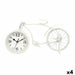 Table clock Gift Decor White Bicycle (4 Units) - Декорация и Осветление<<<Дом Градина<<<BigBuy&&&Стенни часовници и