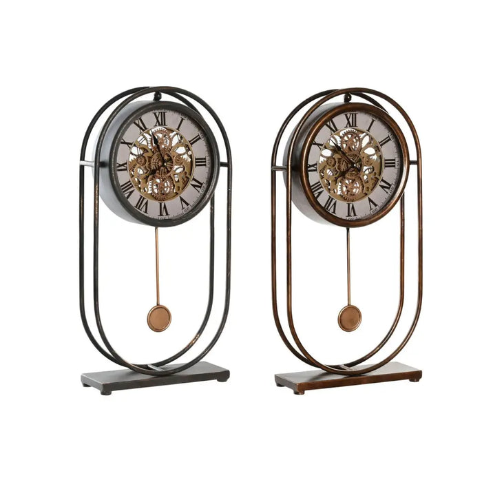 Table clock Home ESPRIT Black Golden Vintage (2 Units) - Декорация и Осветление<<<Дом Градина<<<BigBuy&&&Стенни