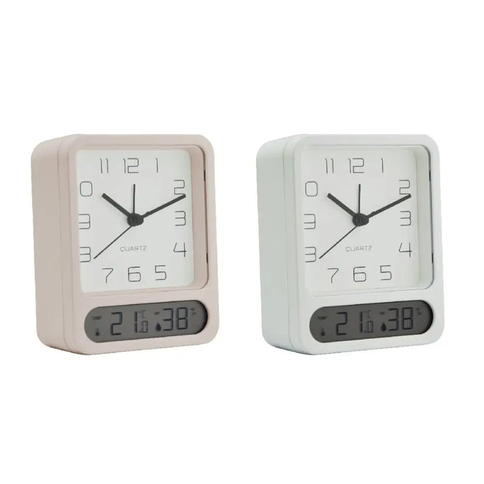 Table clock Home ESPRIT White (2 Units) - Декорация и Осветление<<<Дом Градина<<<BigBuy&&&Стенни часовници и