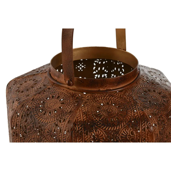 Table Mat Set Home ESPRIT Brown Golden Metal 26 x 26 x 38,5 cm - Декорация и Осветление<<<Дом Градина<<<BigBuy&&&Свещи