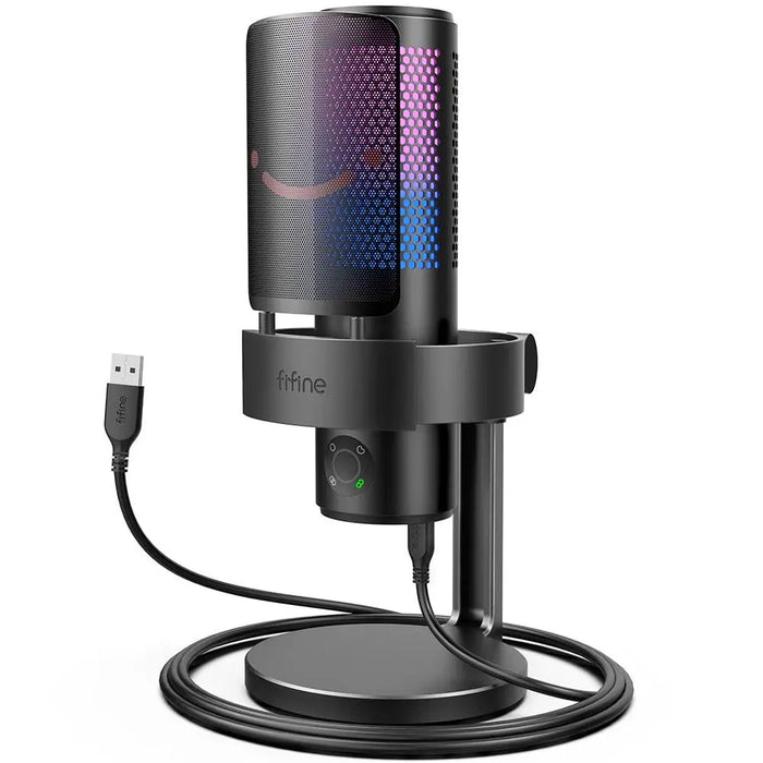 Table Microphone FIFINE A9 RGB 4 Polar Patterns- Black - Микрофони<<<Компютърна периферия<<<ValiAPI