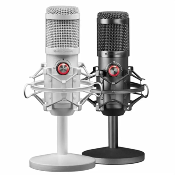 Table-top Microphone Mars Gaming MMICXW White Black - Електроника Периферни и резервни части<<<Компютри|